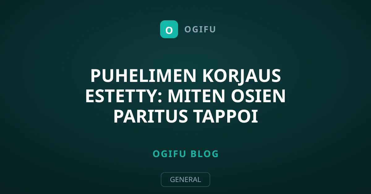 Puhelimen korjaus estetty: Miten osien paritus tappoi korjaamot